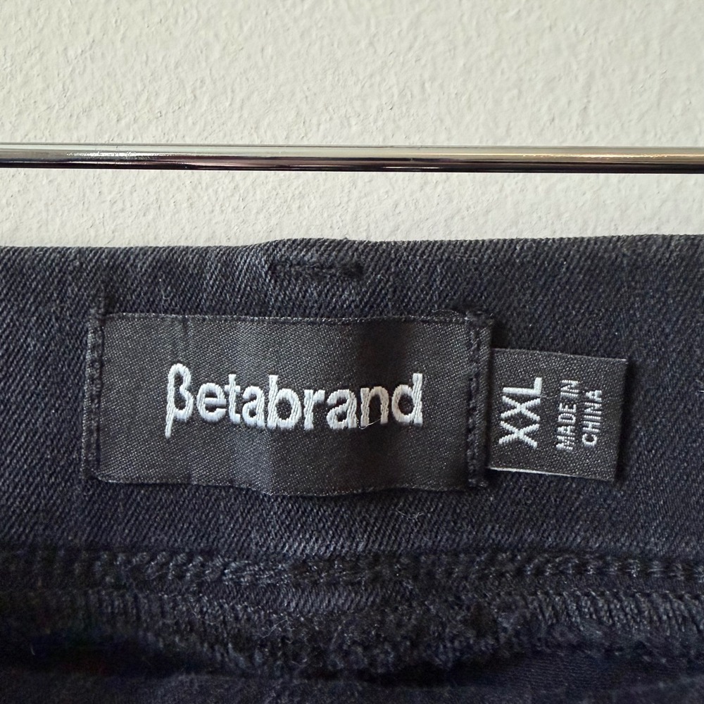 Betabrand Jean Yoga Pants Womens XXL Black Straight Leg Stretch - Picture 4 of 4